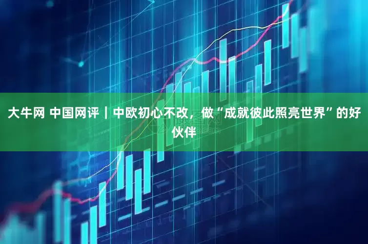 大牛网 中国网评｜中欧初心不改，做“成就彼此照亮世界”的好伙伴