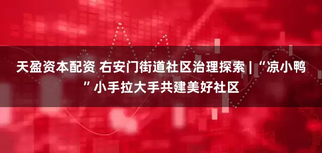 天盈资本配资 右安门街道社区治理探索 | “凉小鸭”小手拉大手共建美好社区
